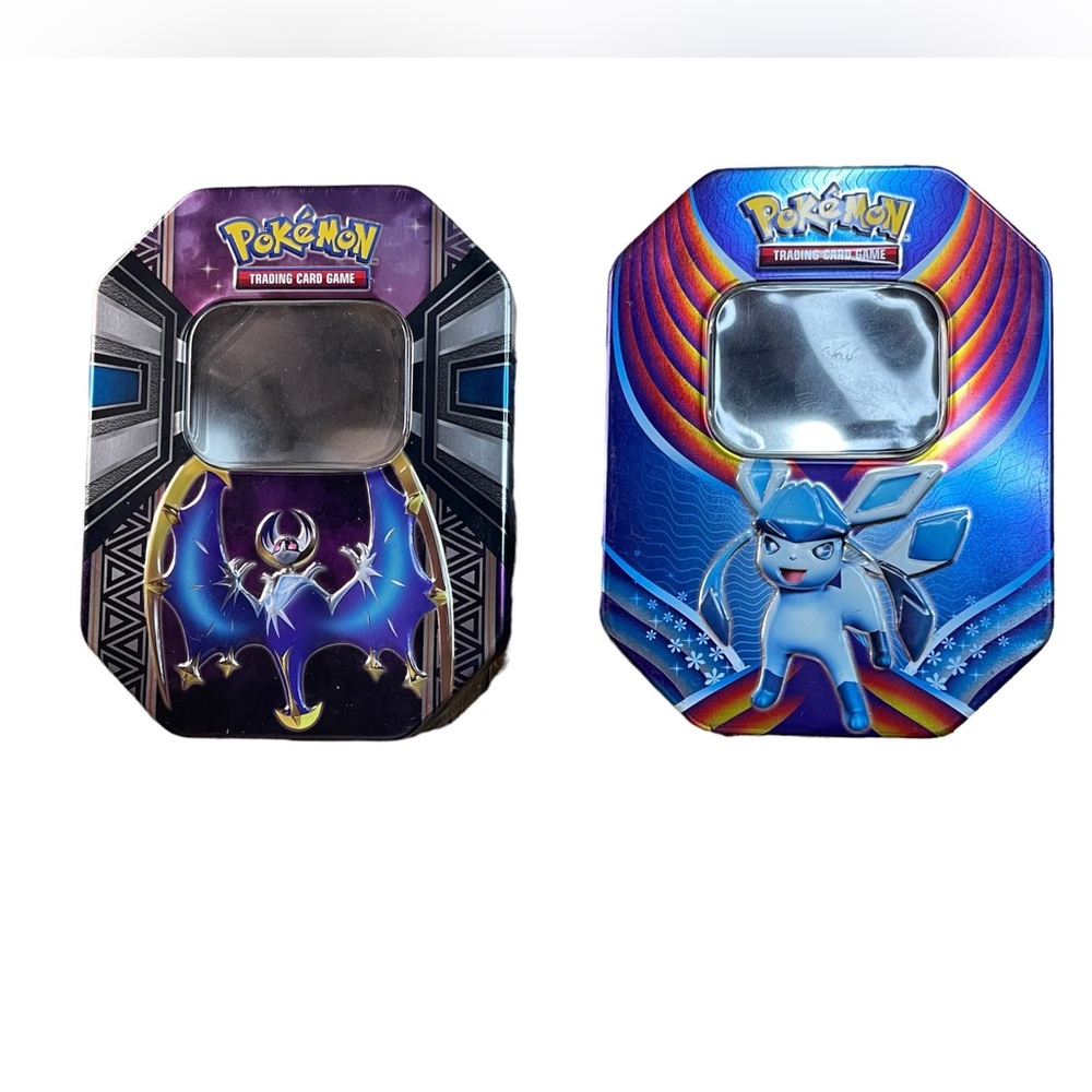 Pokémon trading cards empty tins set of 2